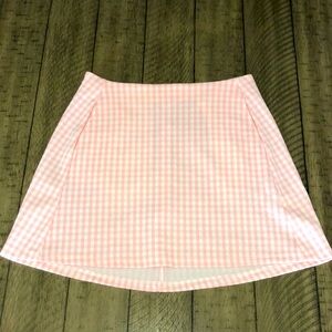 Altar’d State pink white gingham mini skirt M preppy coquette cottagecore